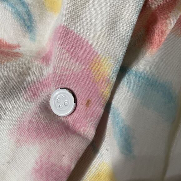 Vintage Chic It’s a Charm Pastel Floral Sleep Dress Size Large Buton Front - Picture 6 of 9